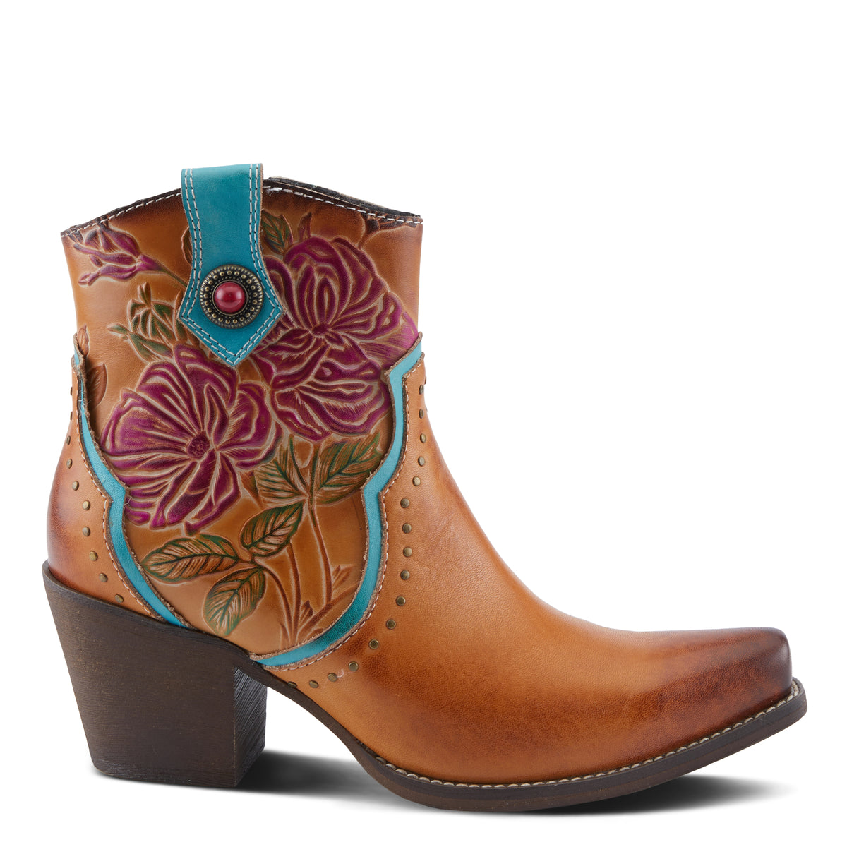L'Artiste L'ARTISTE REBAMAC BOOTS boot in camel with handcrafted leather design