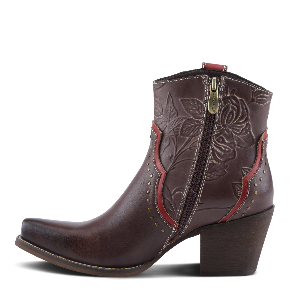 L'Artiste L'ARTISTE REBAMAC BOOTS boot in chocolate brown with handcrafted leather design