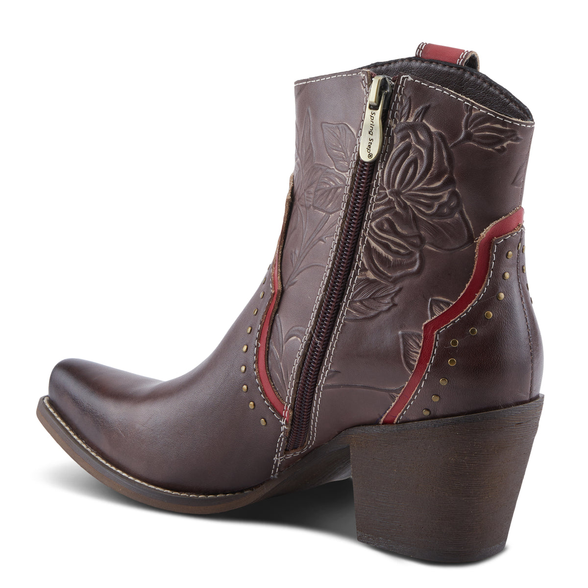 L'Artiste L'ARTISTE REBAMAC BOOTS boot in chocolate brown with handcrafted leather design
