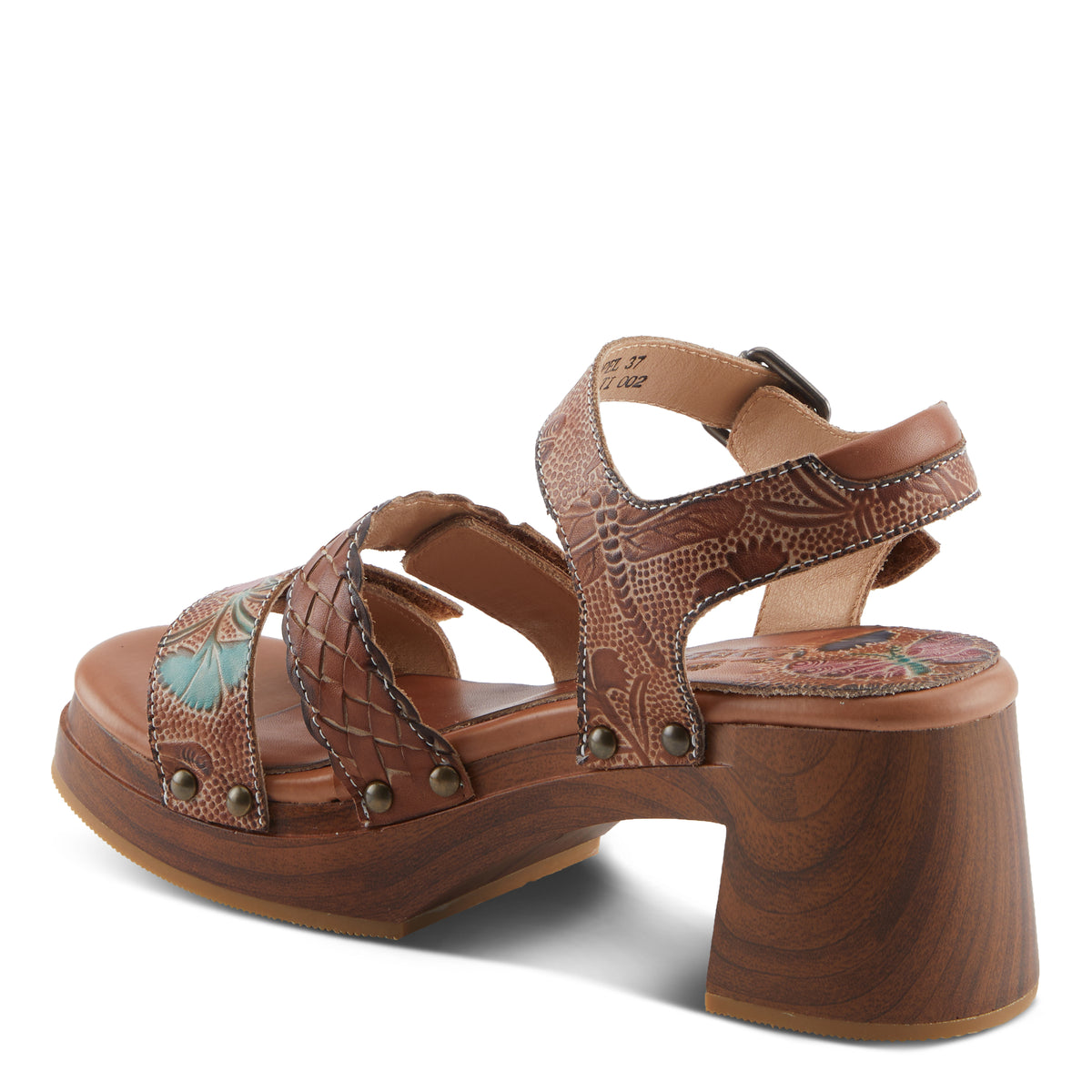 L'Artiste L'ARTISTE RETROPEL SANDALS sandal in brown multi with handcrafted leather design
