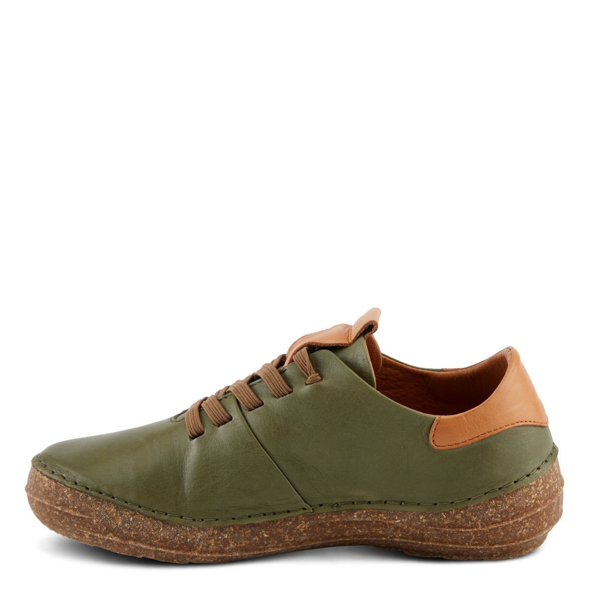 Spring Step SPRING STEP ROCHELLIE SLIP-ON SHOE shoe in olive green with comfortable everyday design