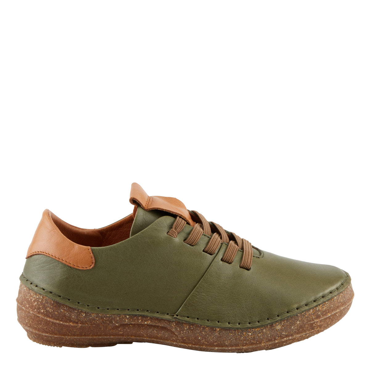 Spring Step SPRING STEP ROCHELLIE SLIP-ON SHOE shoe in olive green with comfortable everyday design
