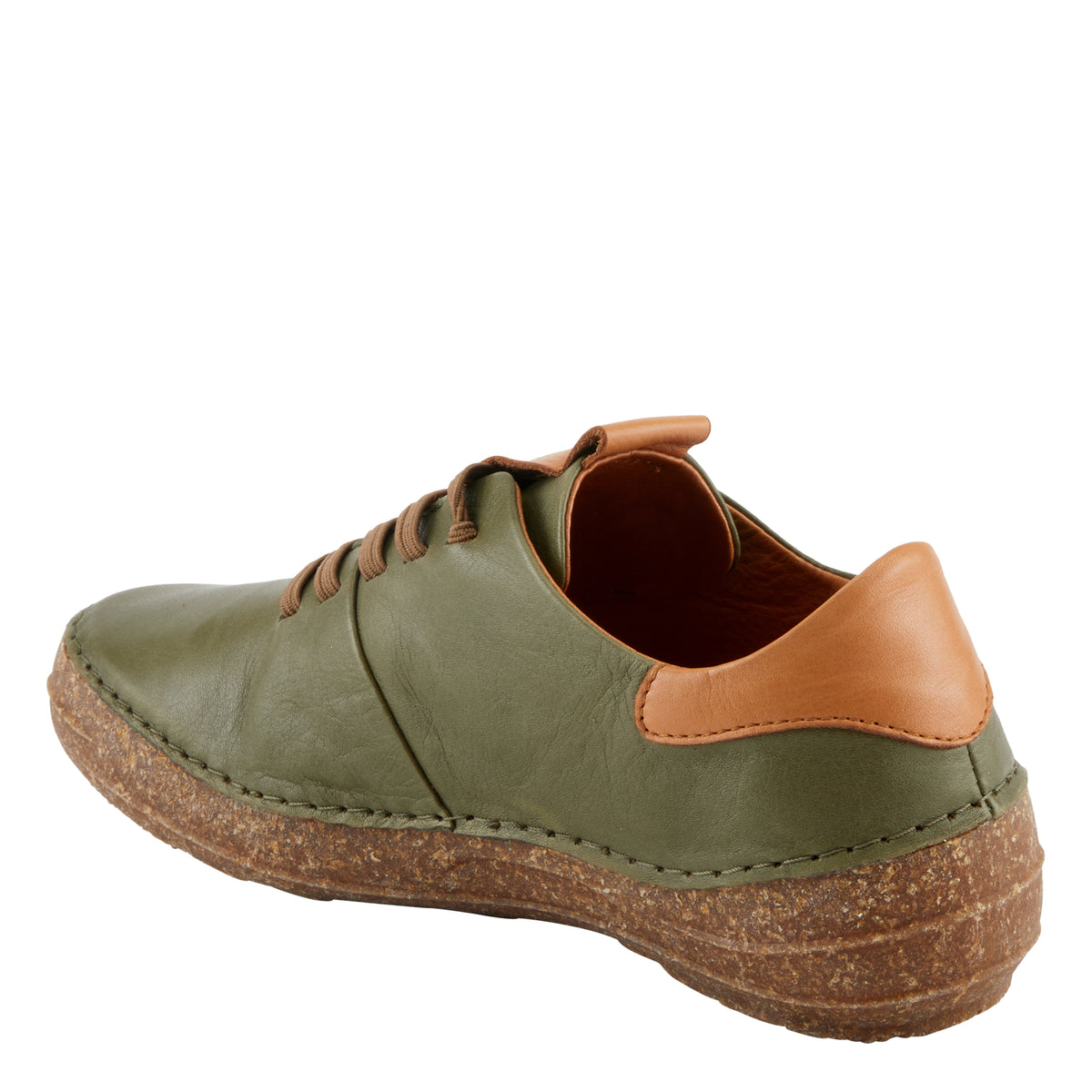 Spring Step SPRING STEP ROCHELLIE SLIP-ON SHOE shoe in olive green with comfortable everyday design