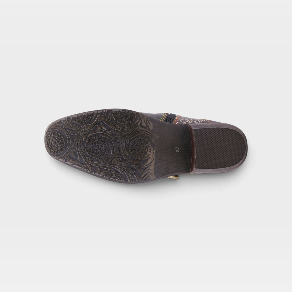 L'Artiste Rodeha boots in Black, outsole view