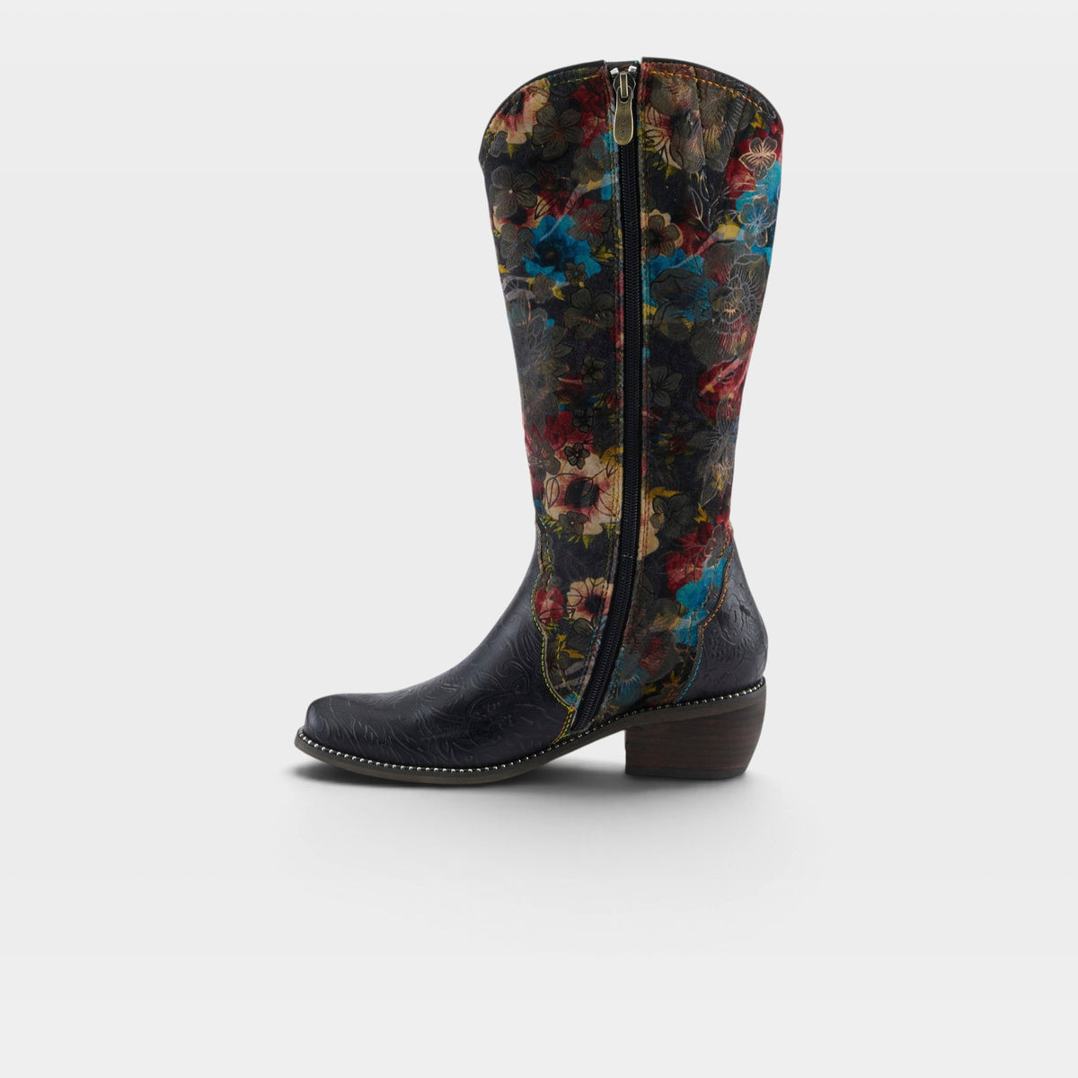 L'Artiste Rodeoqueen-Viv boots in Black Multi, side view