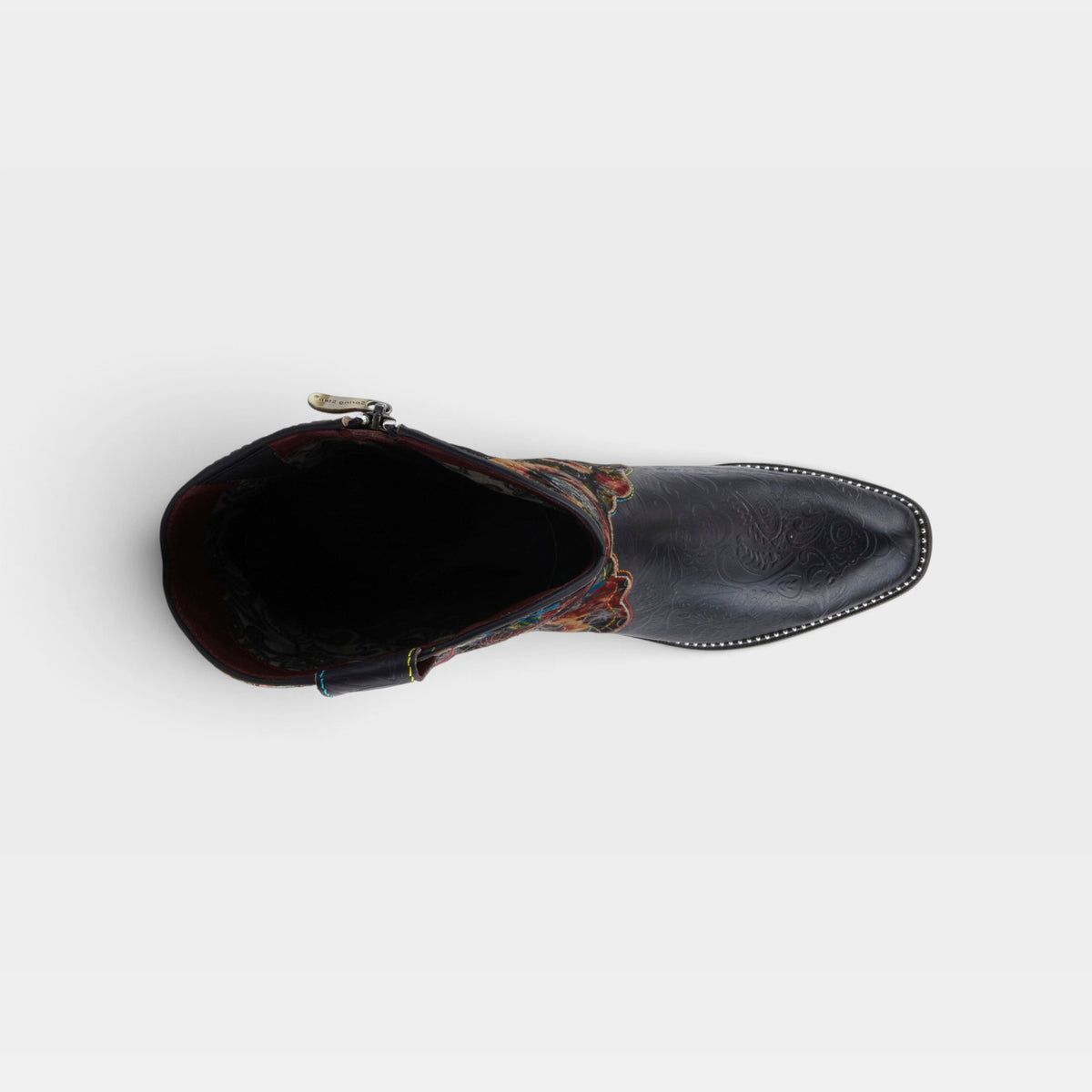 L'Artiste Rodeoqueen-Viv boots in Black Multi, top view