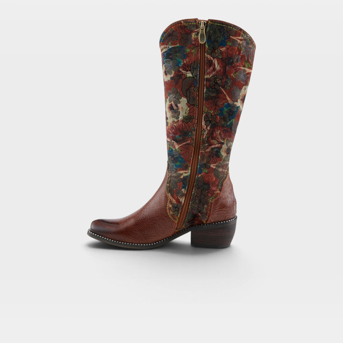 L'Artiste Rodeoqueen-Viv boots in Brown Multi, side view