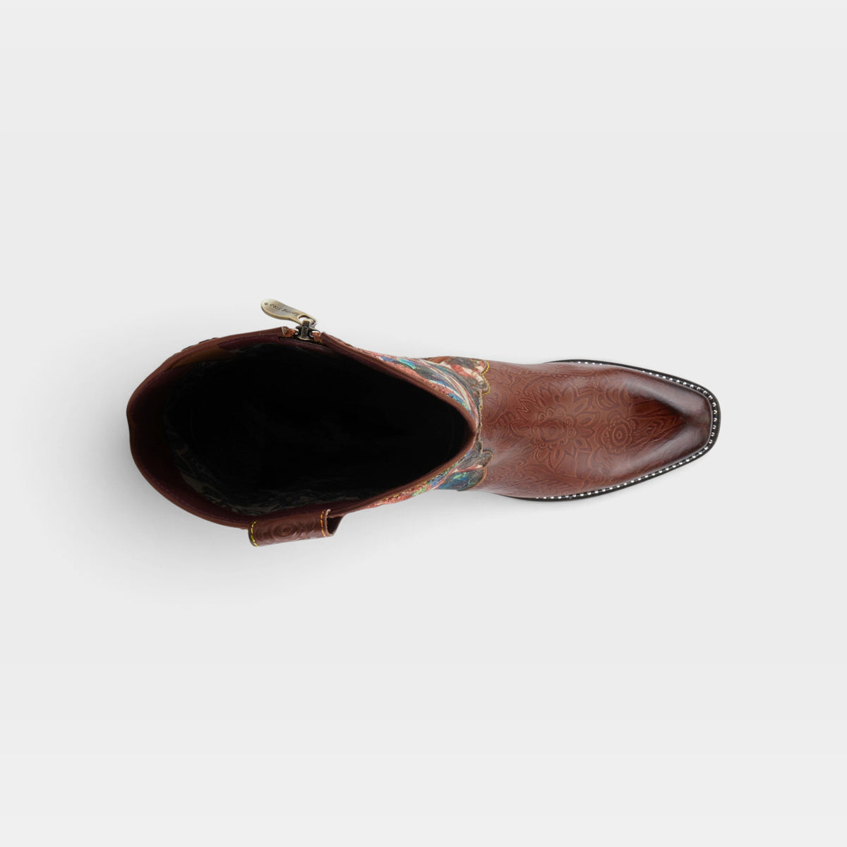 L'Artiste Rodeoqueen-Viv boots in Brown Multi, top view
