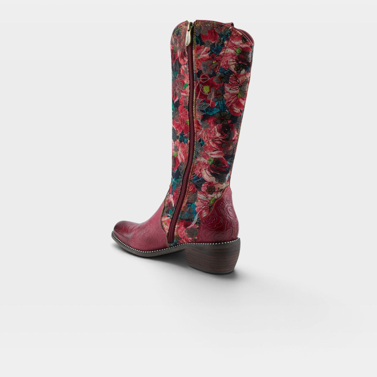 L'Artiste Rodeoqueen-Viv boots in Red Multi, alternate angle view