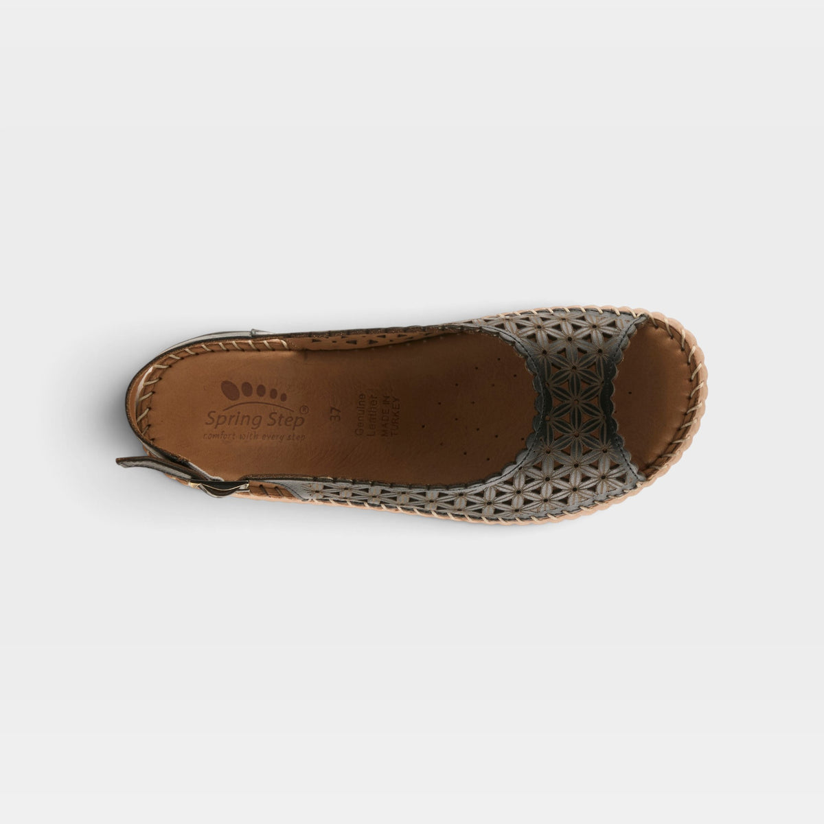 Spring Step Rowyn Black Casual Sandal