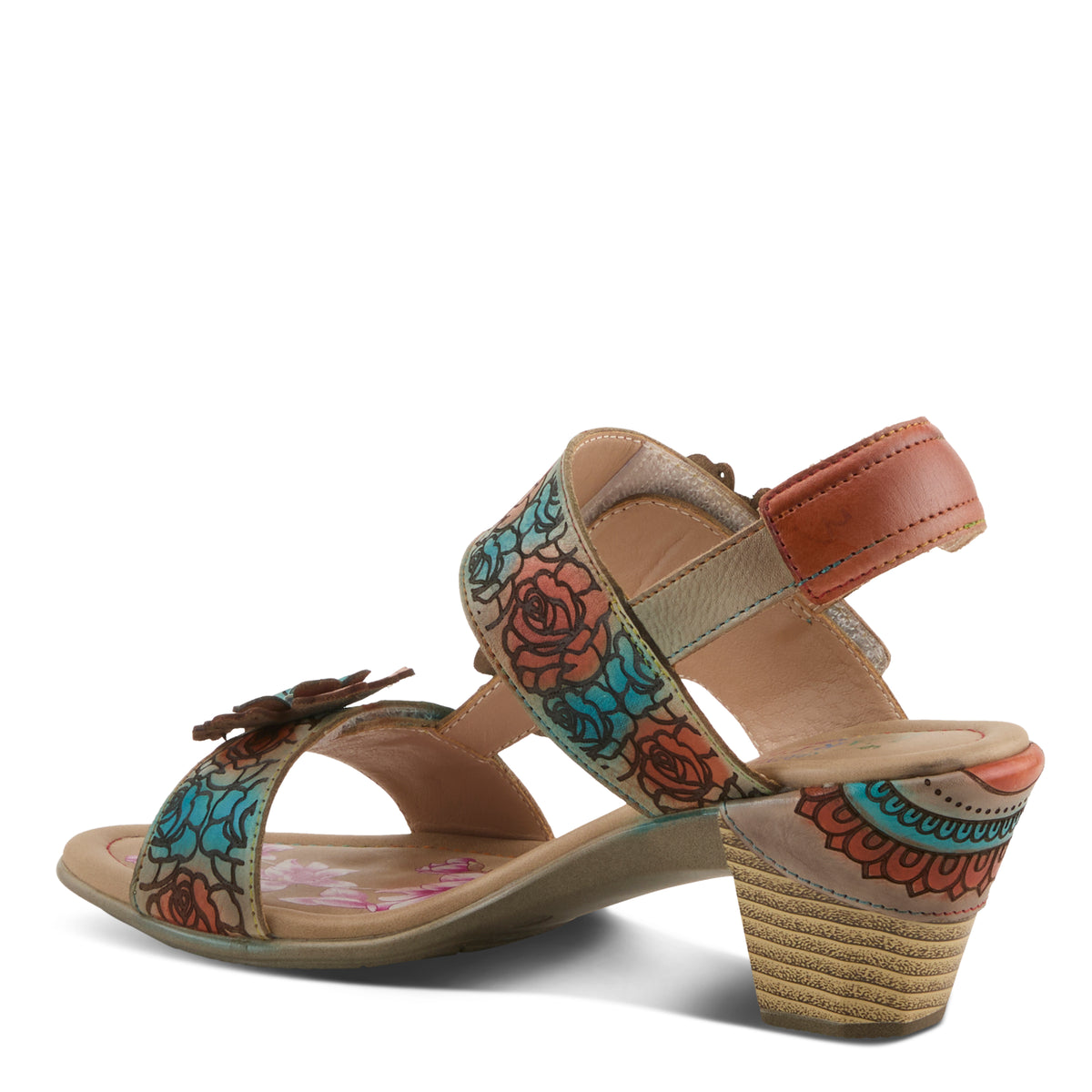 L'Artiste L'ARTISTE SALIRA SANDALS sandal in grey multi with handcrafted leather design