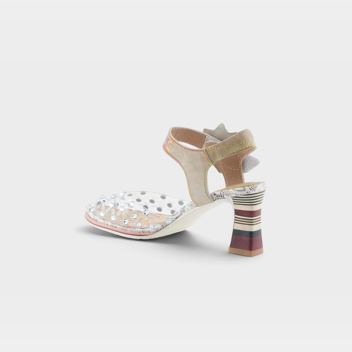 L'Artiste Sassylady sandals in Light Taupe Multi, alternate angle view