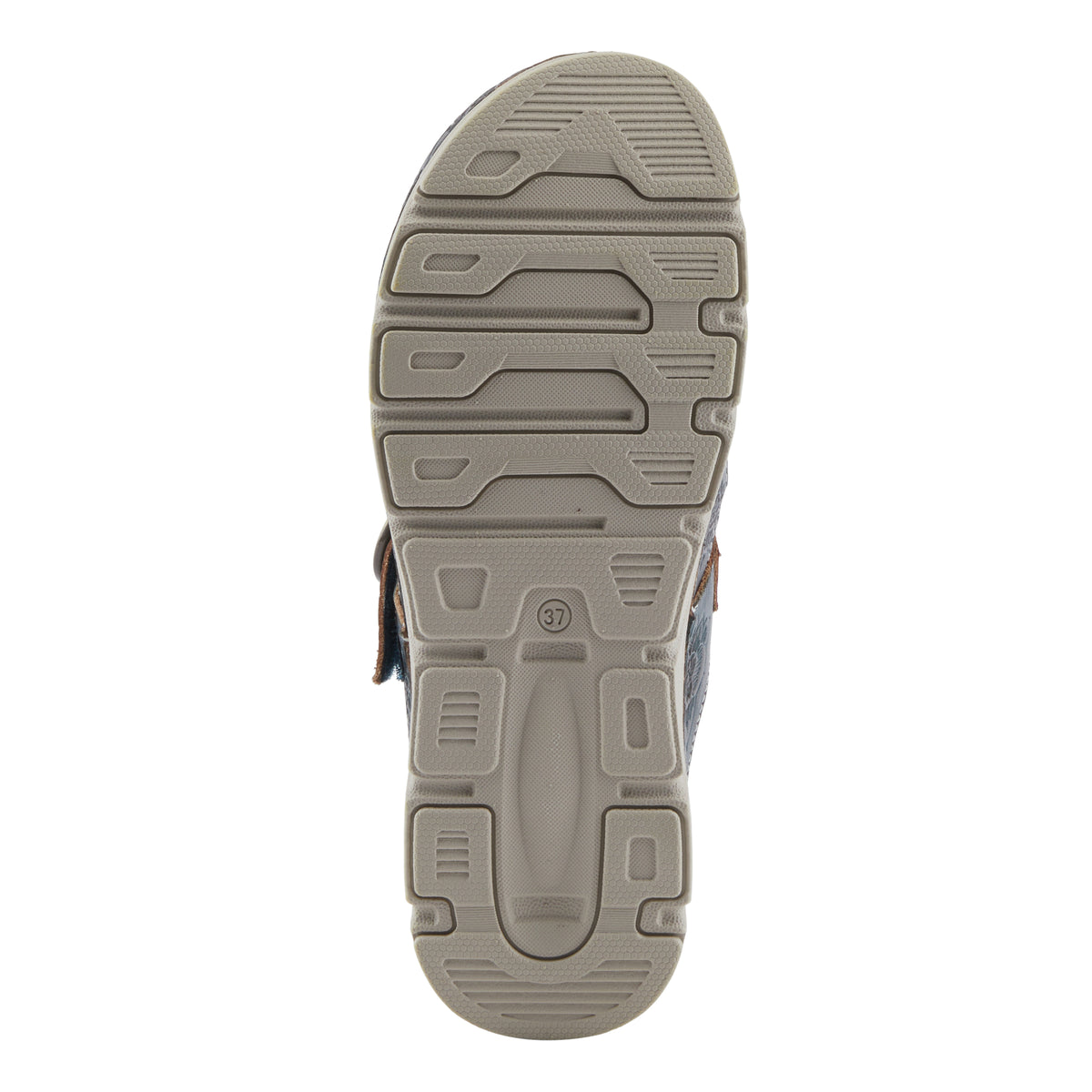L'Artiste L'ARTISTE SEFTON CLOGS shoe in navy multi with handcrafted leather design
