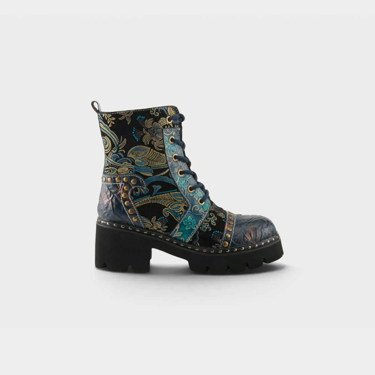 L'Artiste Severity boots in Blue Multi, hero view