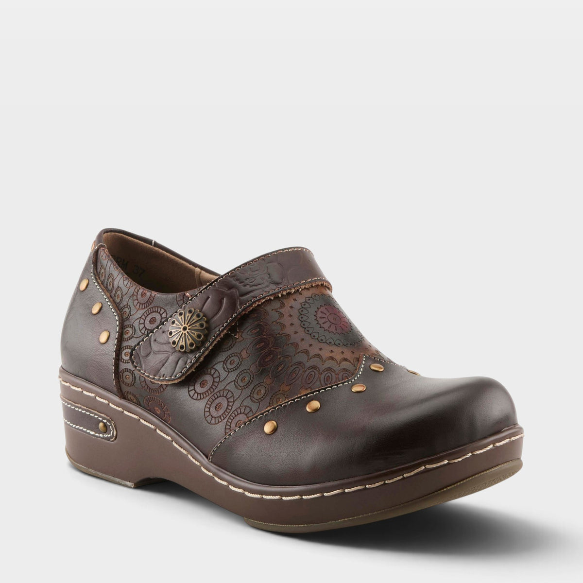 L'Artiste Shaded Shoes in Dark Brown Multi, front view