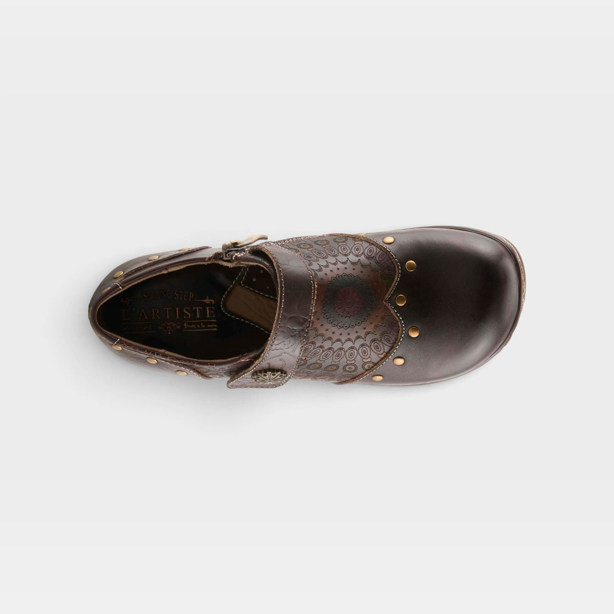 L'Artiste Shaded shoes in Dark Brown Multi, top view