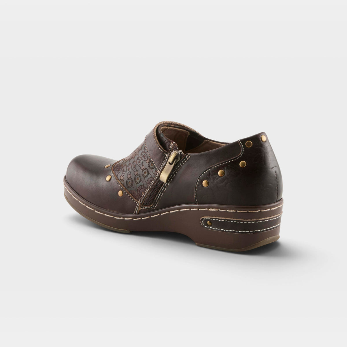L'Artiste Shaded shoes in Dark Brown Multi, alternate angle view