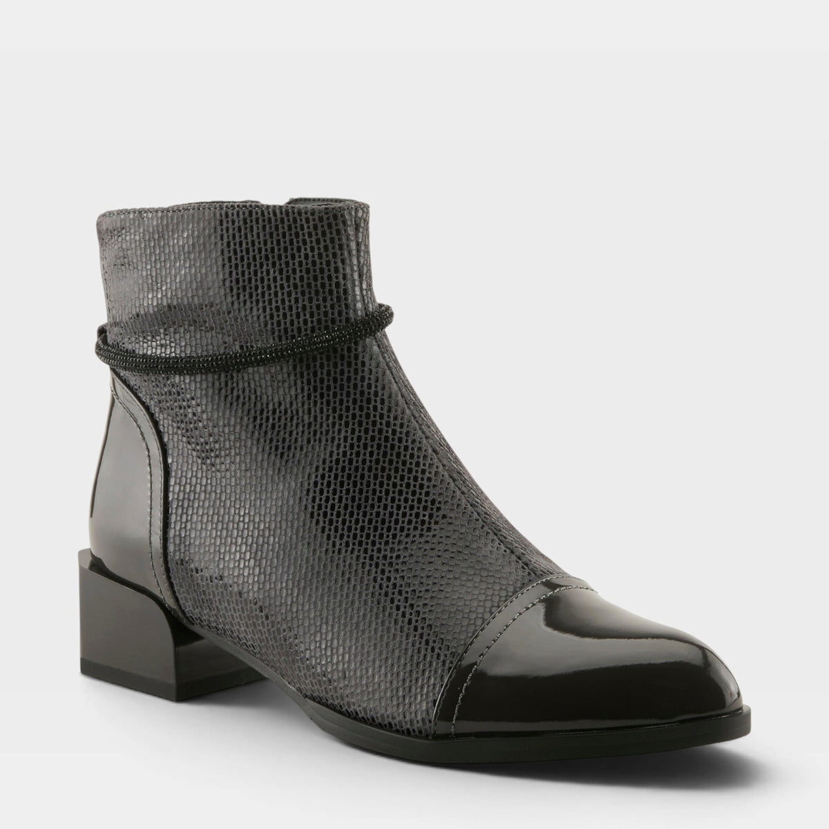 Azura Shelbi Charcoal Patent Boot