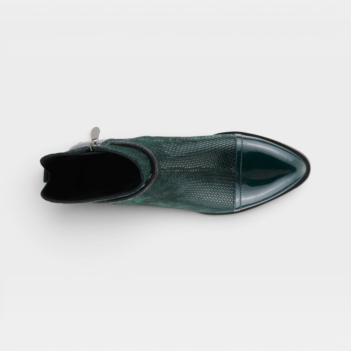 Azura Shelbi Forest Green Patent Boot
