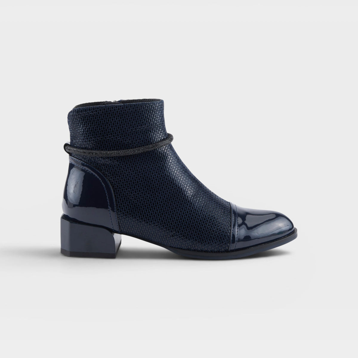 Azura Shelbi Navy Patent Boot