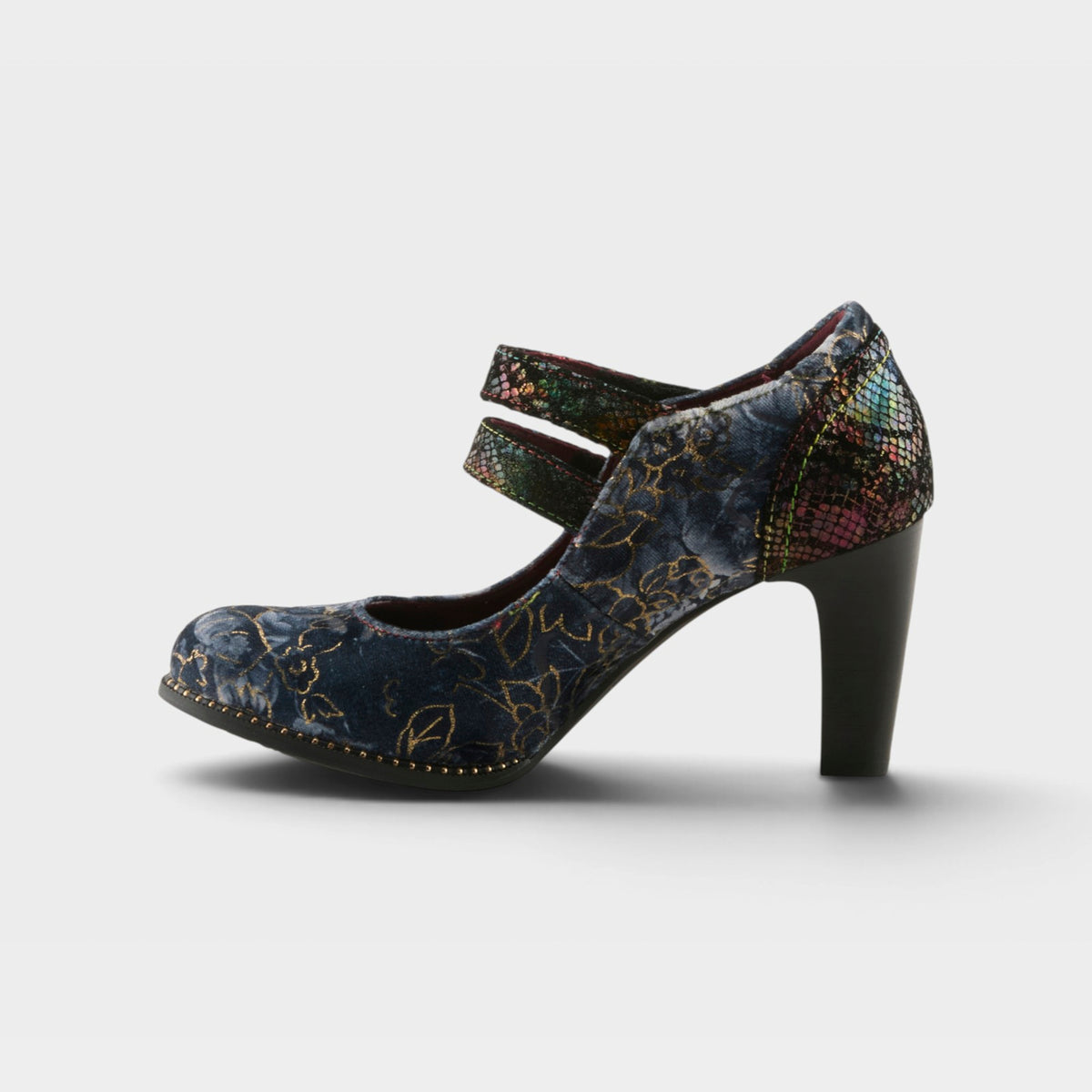L'Artiste Showy-Vivi shoes in Blue Multi, side view
