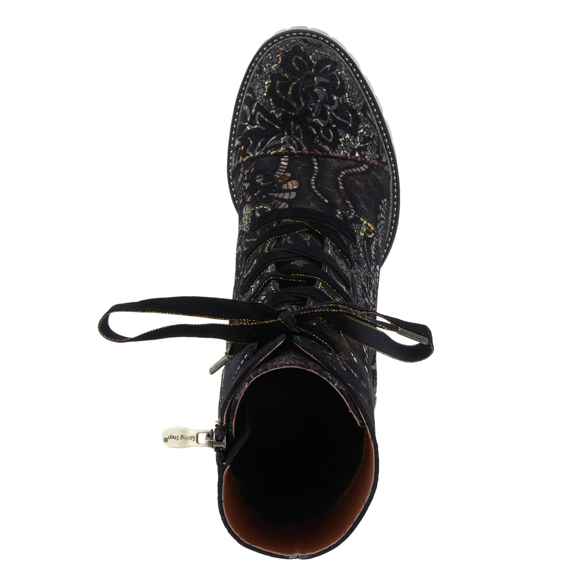 L'Artiste L'ARTISTE SOLAY-DELSOL BOOTS boot in brown multi with handcrafted leather design
