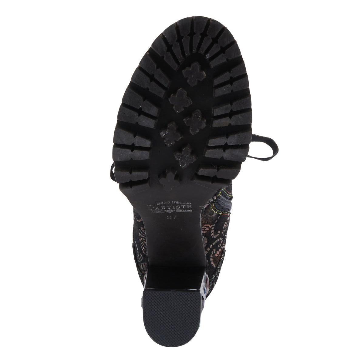 L'Artiste L'ARTISTE SOLAY-DELSOL BOOTS boot in brown multi with handcrafted leather design