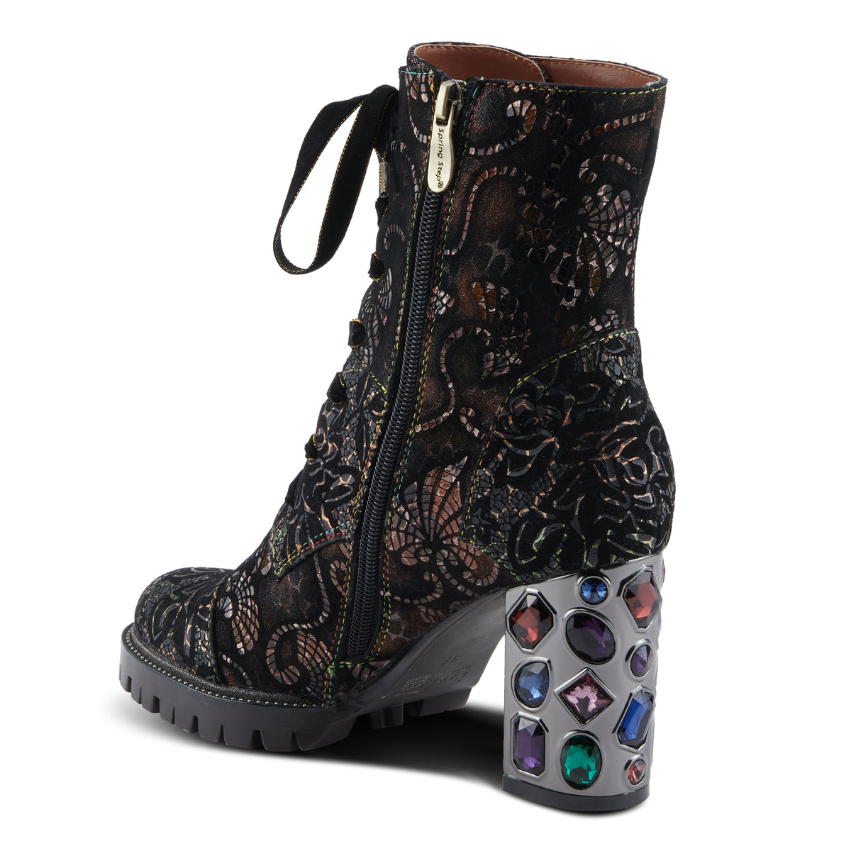 L'Artiste L'ARTISTE SOLAY-DELSOL BOOTS boot in brown multi with handcrafted leather design