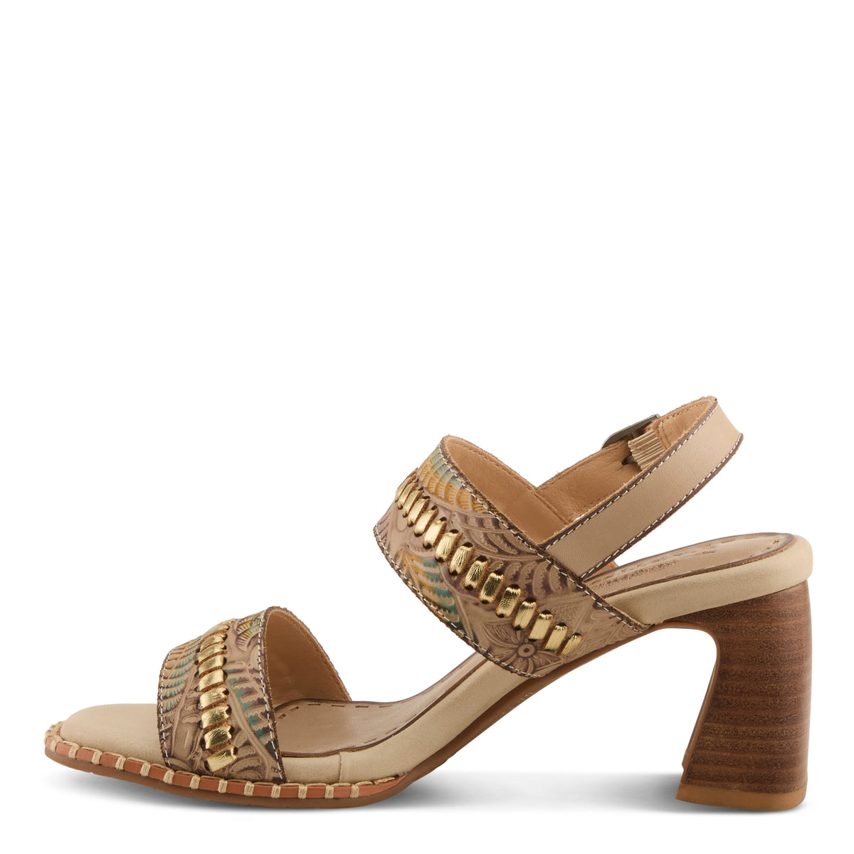 L'Artiste Starstud sandals in Beige Multi, side view