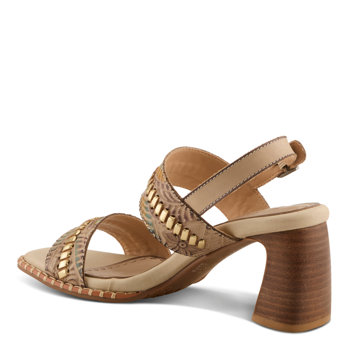 L'Artiste Starstud sandals in Beige Multi, alternate angle view