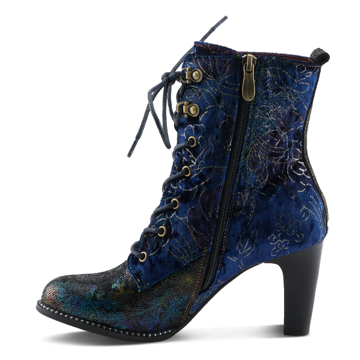 L'Artiste L'ARTISTE STELLAR BOOTS boot in blue multi with handcrafted leather design