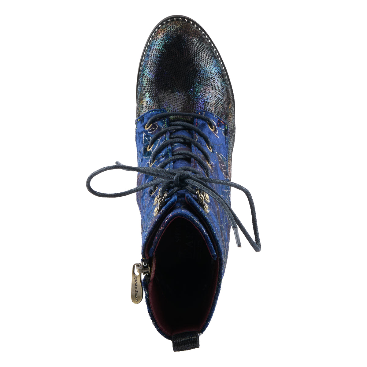 L'Artiste L'ARTISTE STELLAR BOOTS boot in blue multi with handcrafted leather design