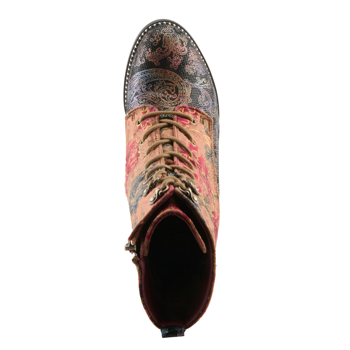 L'Artiste L'ARTISTE STELLAR BOOTS boot in blue multi with handcrafted leather design