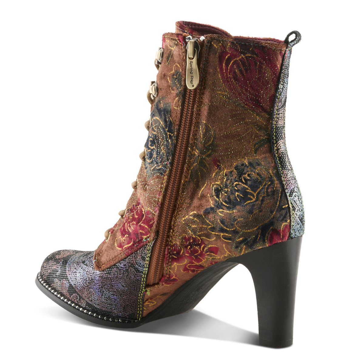 L'Artiste L'ARTISTE STELLAR BOOTS boot in brown multi with handcrafted leather design