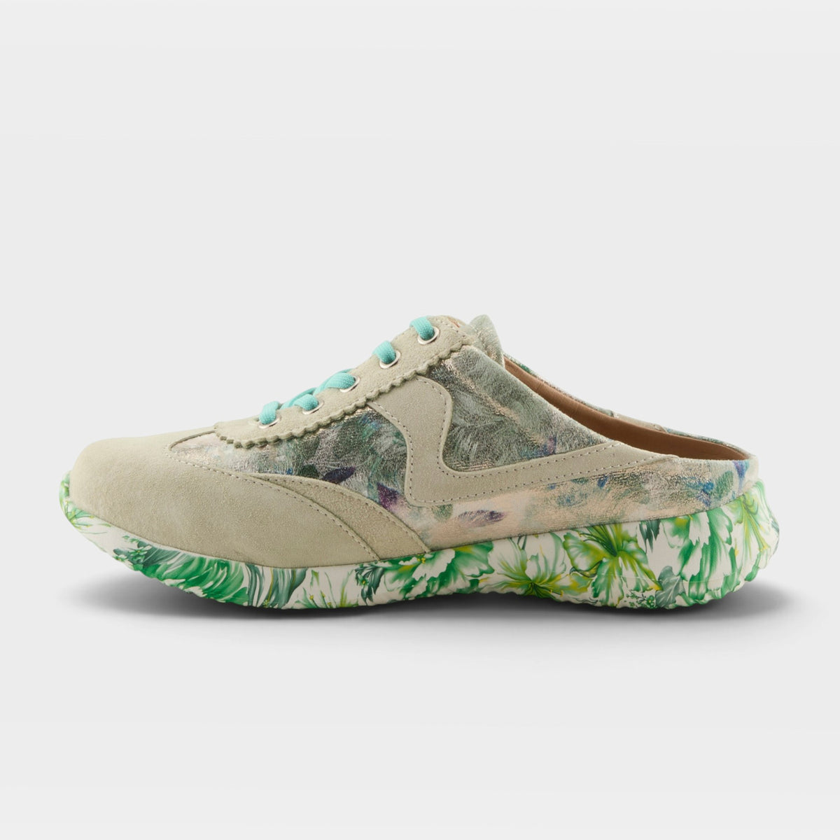 L'Artiste Stepinside sneakers in Mint Green Multi, side view