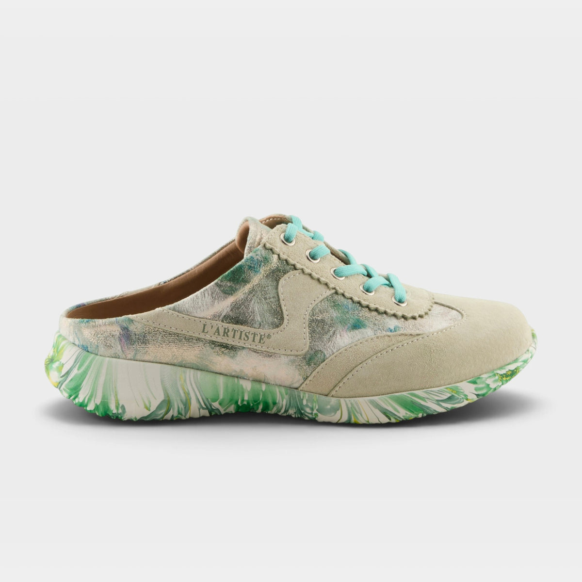 L'Artiste Stepinside sneakers in Mint Green Multi, hero view