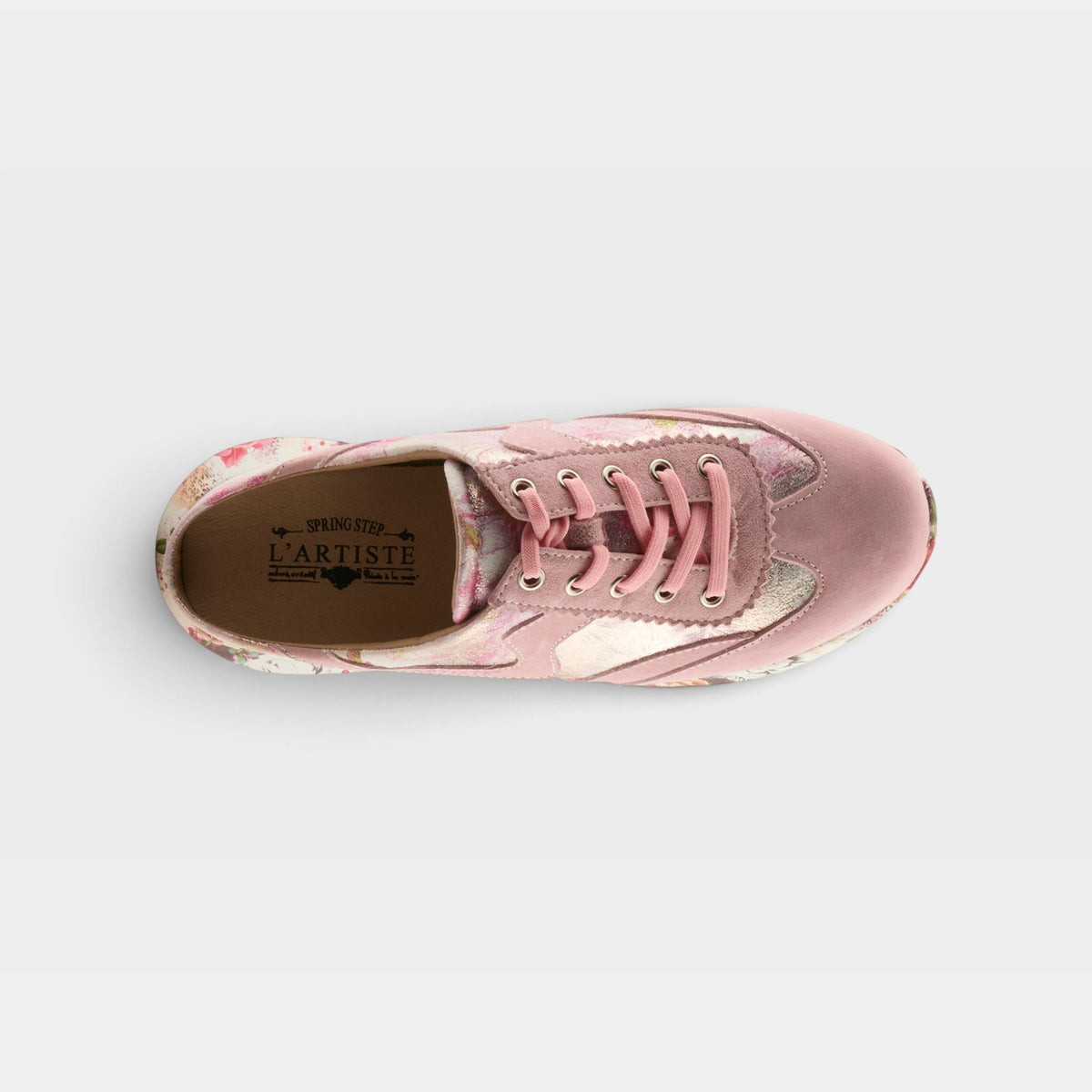L'Artiste Stepinside sneakers in Pink Multi, top view