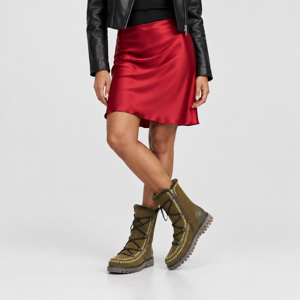 Azura STICH MID CALF BOOTS – on-foot lifestyle view