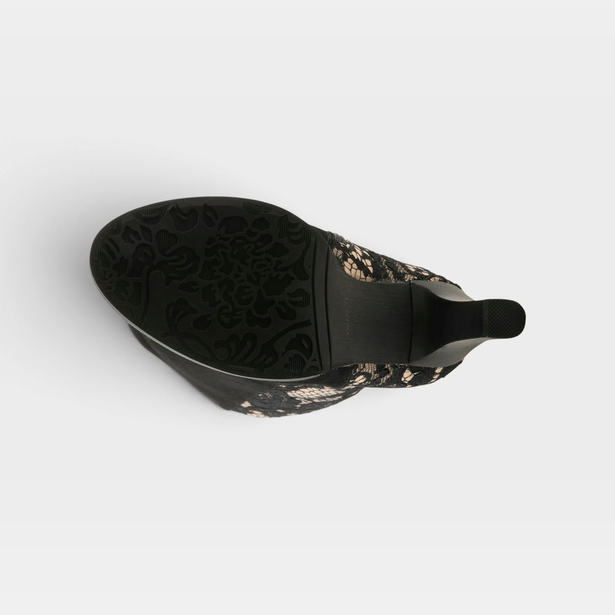 L'Artiste Sultana boots in Black Multi Suede, outsole view