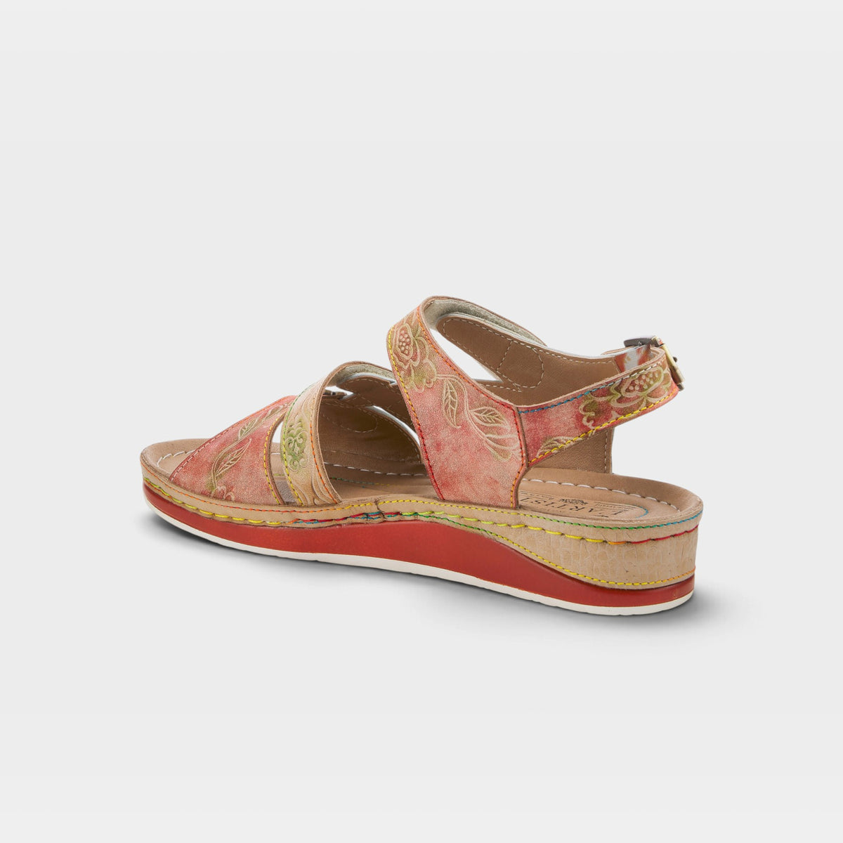L'Artiste Sumacah sandal in Peach Multi, alternate angle view