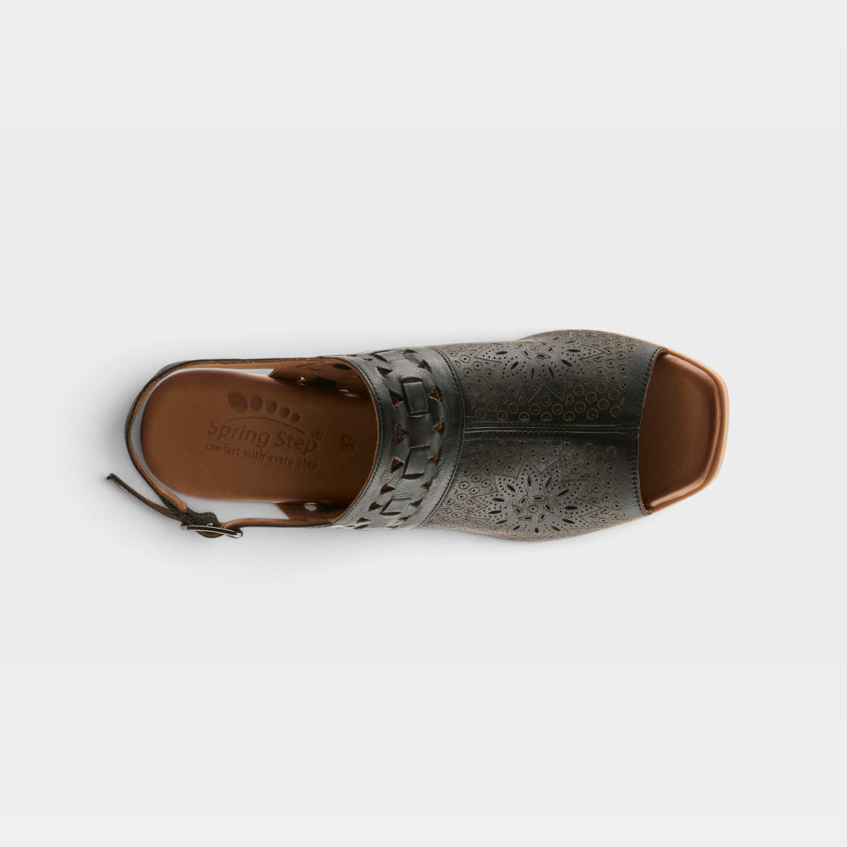 Spring Step Sunela Black Sandal
