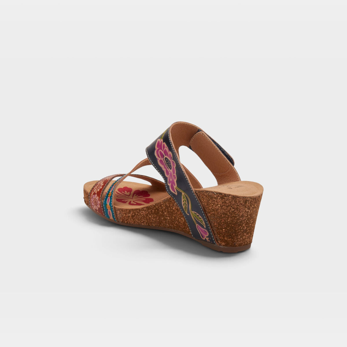 L'Artiste Swan sandals in Navy Multi, alternate angle view
