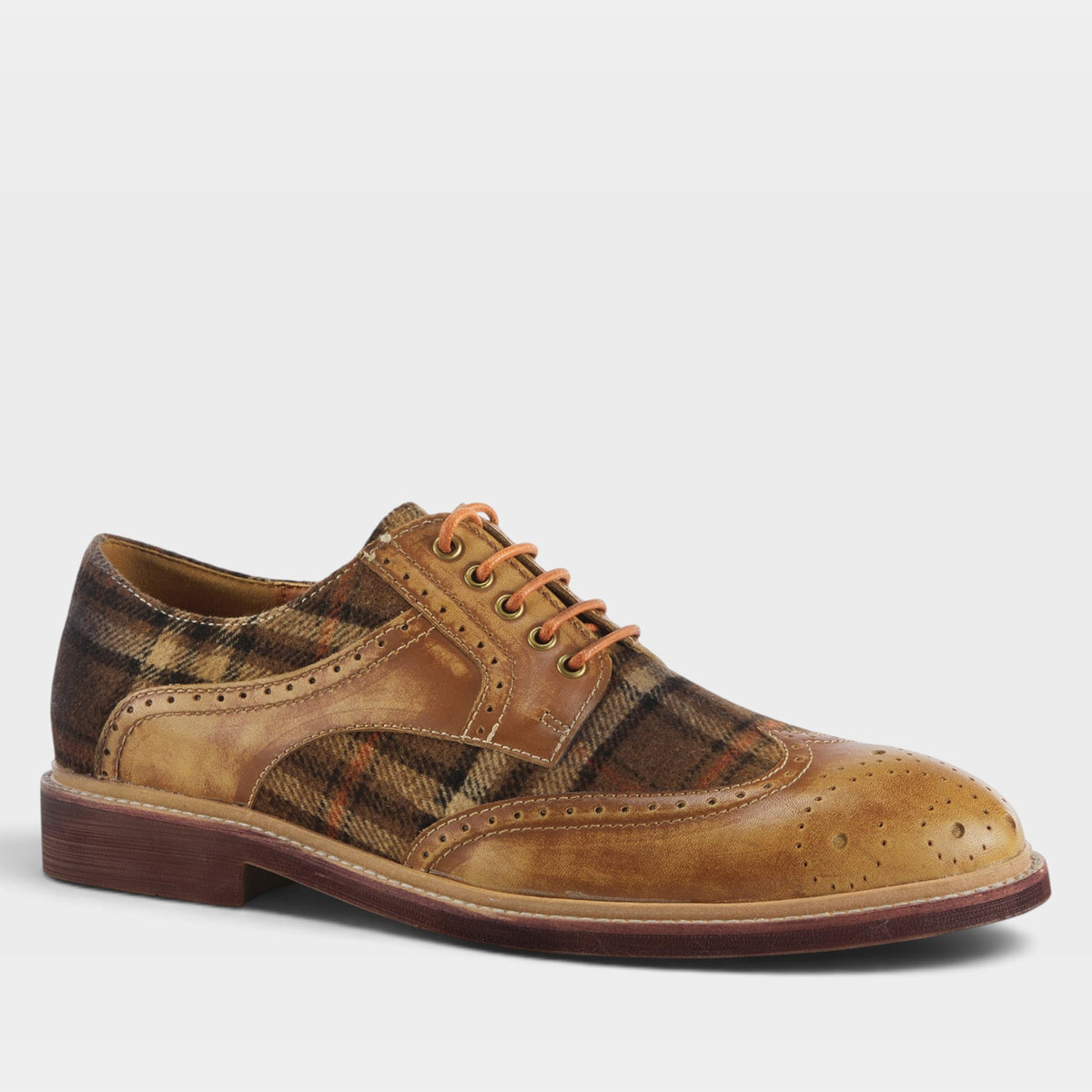 L'ARTISTE MEN THAVO-PLAID OXFORD SHOE-7