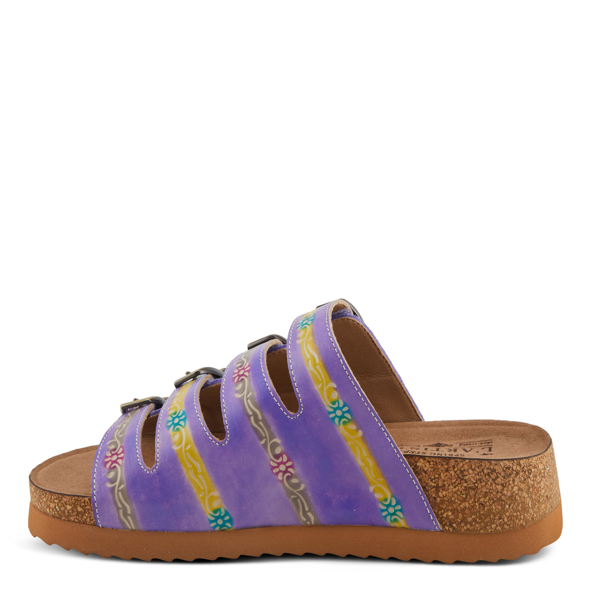 L'Artiste L'ARTISTE TOOCOOL SANDALS sandal in green multi with handcrafted leather design