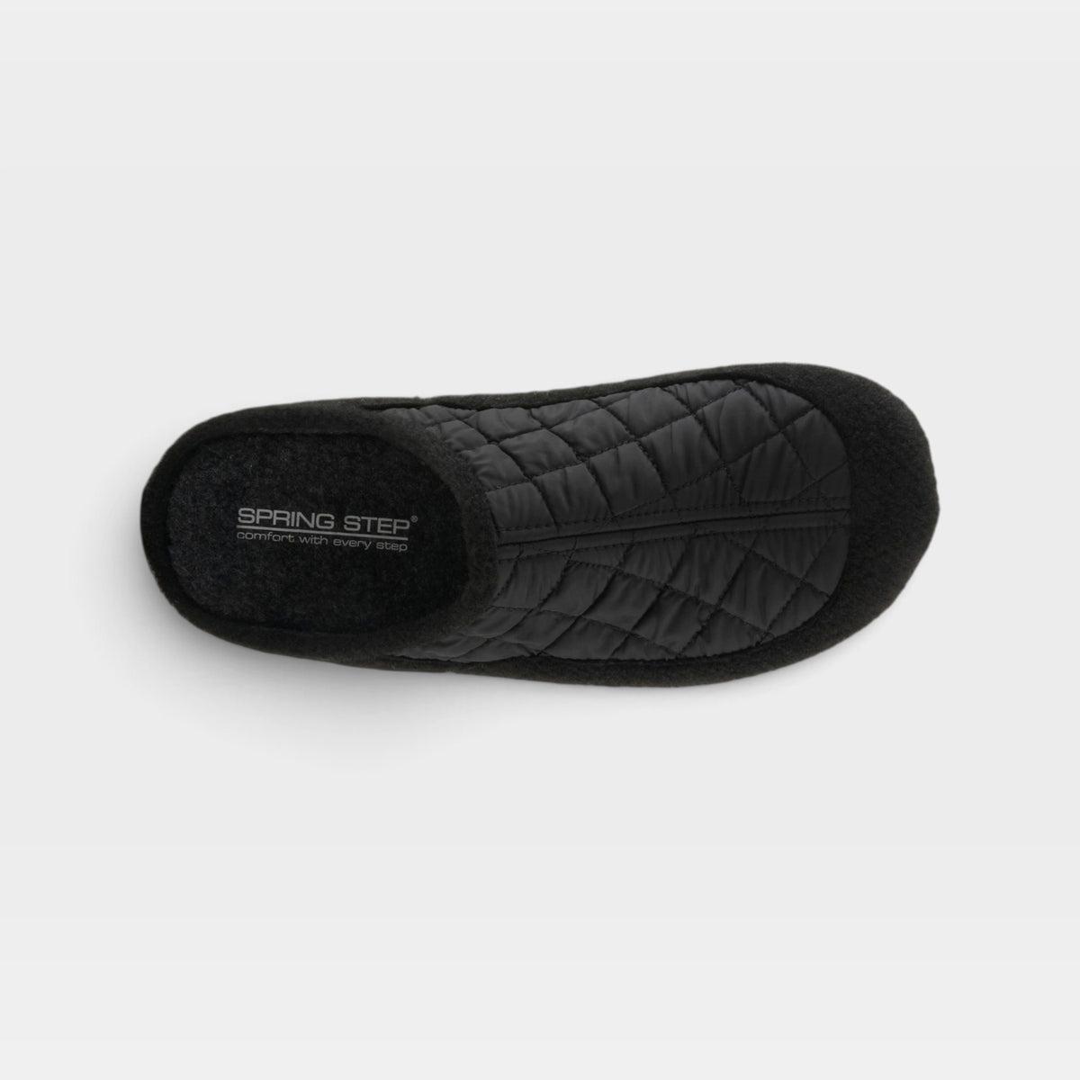 Spring Step Men Twiled Black Slipper