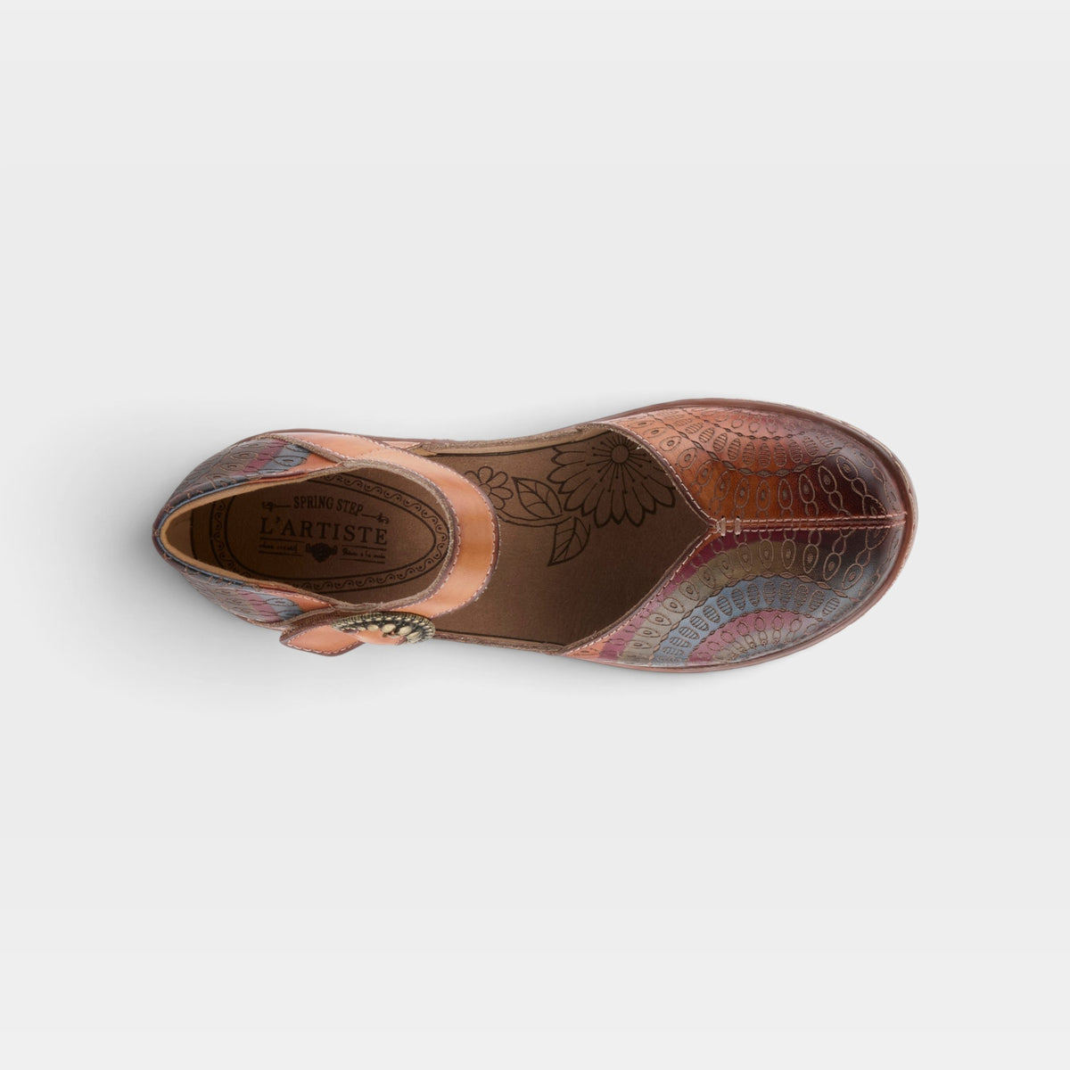 L'Artiste Veesome shoes in Camel Multi, top view
