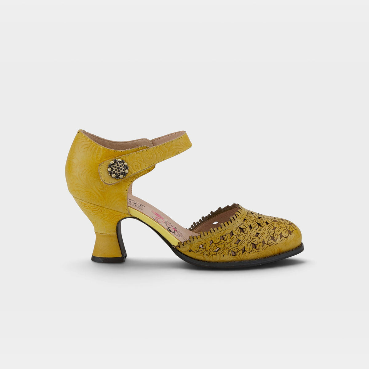 L'Artiste Visionary ankle strap shoes in Yellow, hero view