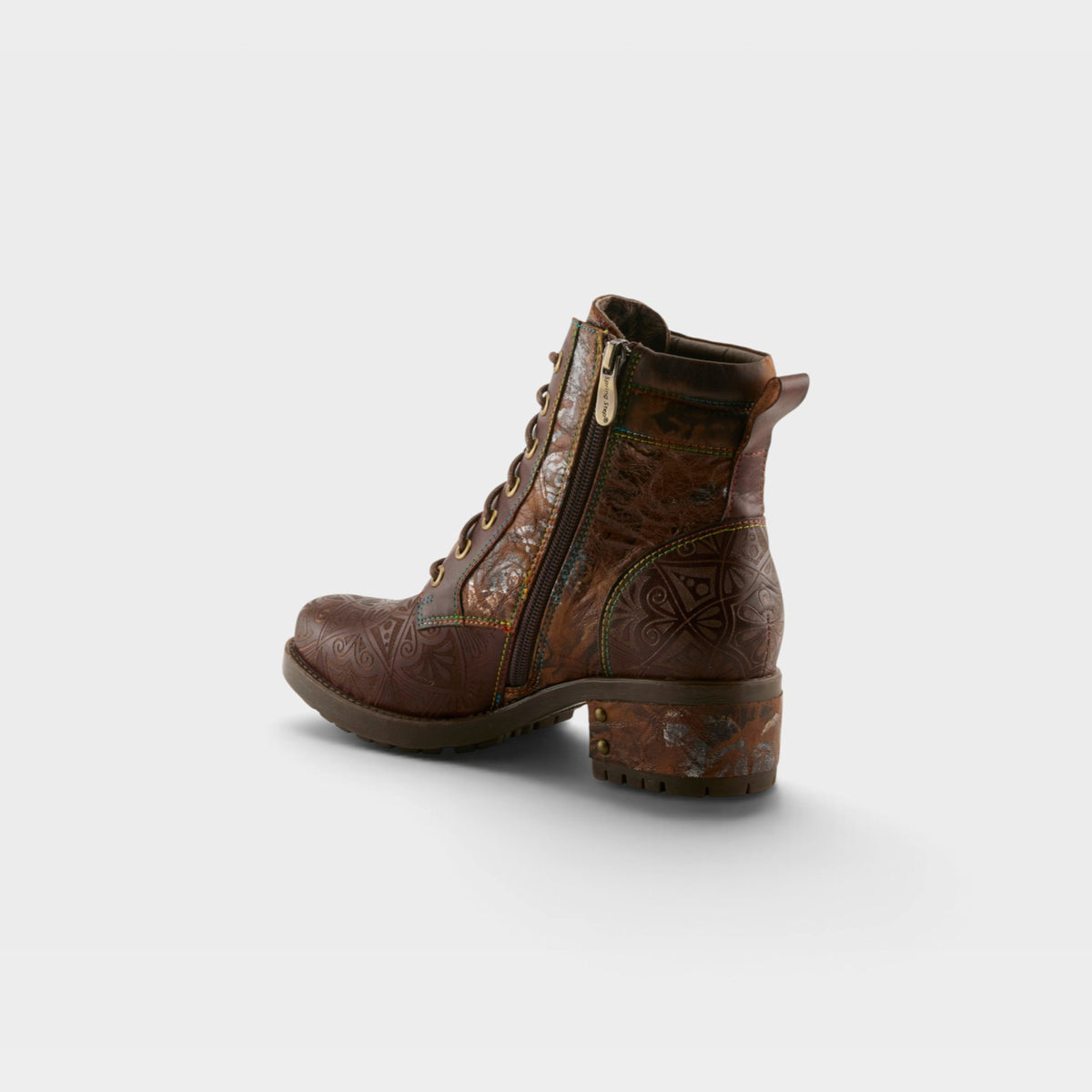 L'Artiste Whitefish boots in Brown Multi, alternate angle view