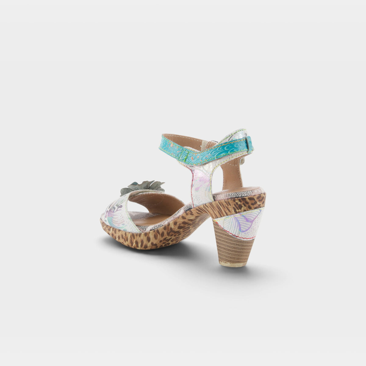 L'Artiste Wildcat sandals in Ice Multi, alternate angle view