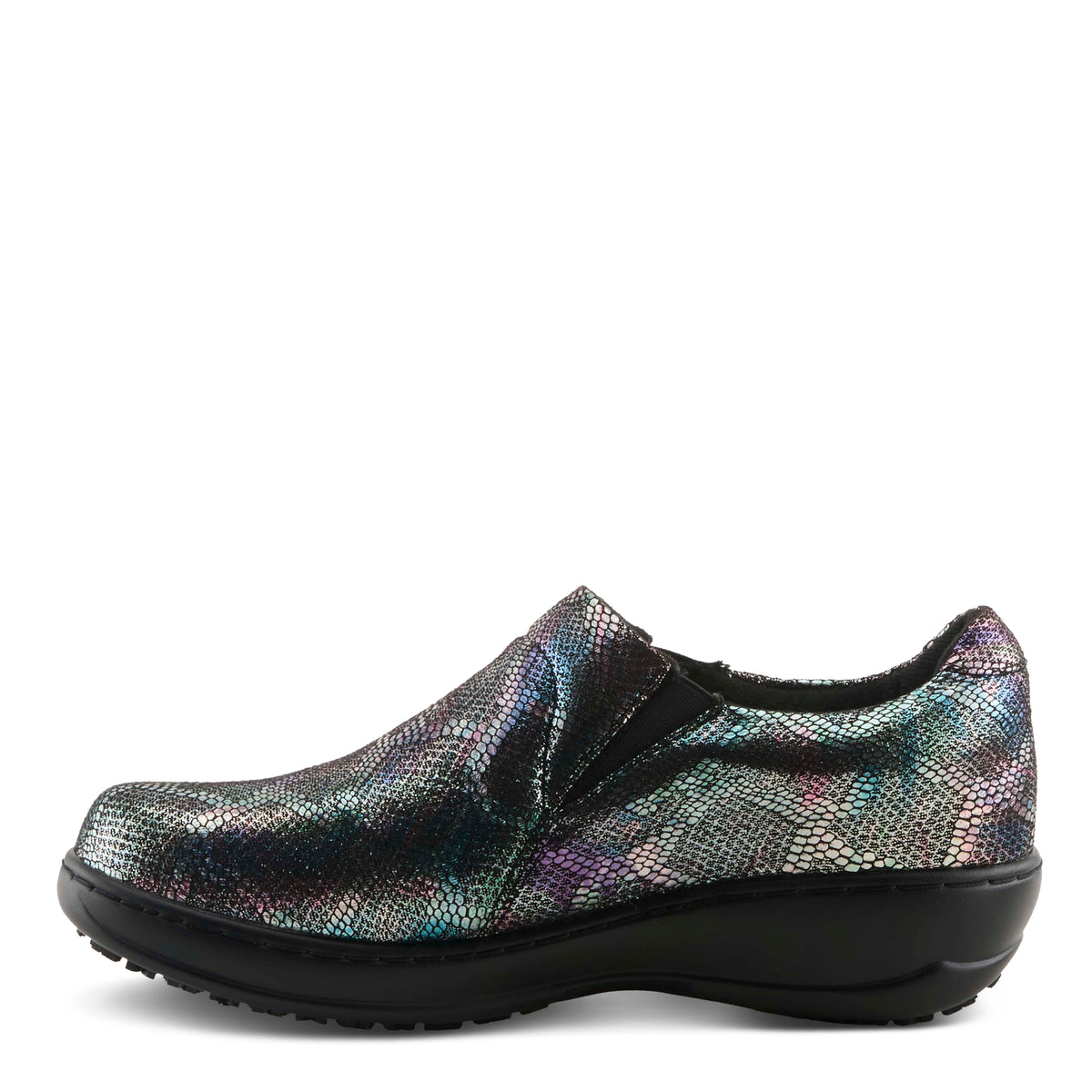 Spring Step Professional SPRING STEP PROFESSIONAL WINFREY-AURA SLIP-ON SHOE slip-on shoe in blue multi with slip-resistant outsole